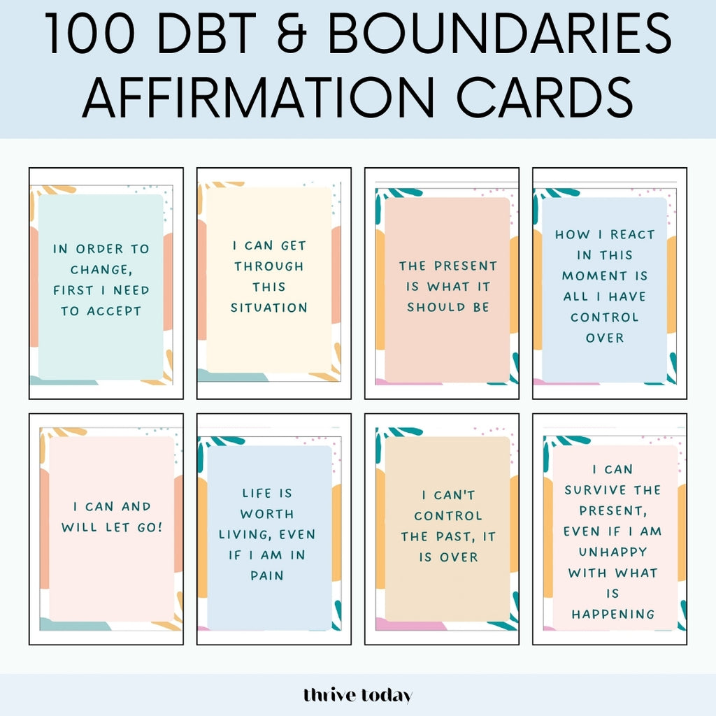 DBT Therapy Bundle on desk — printable and iPad-compatible PDF worksheets