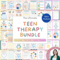 Teen Therapy Bundle — adolescent therapy worksheets for therapists and counselors