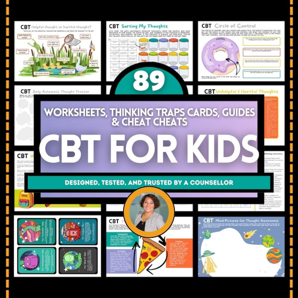 CBT Worksheets for Kids — cognitive behavioral therapy activities for child therapists