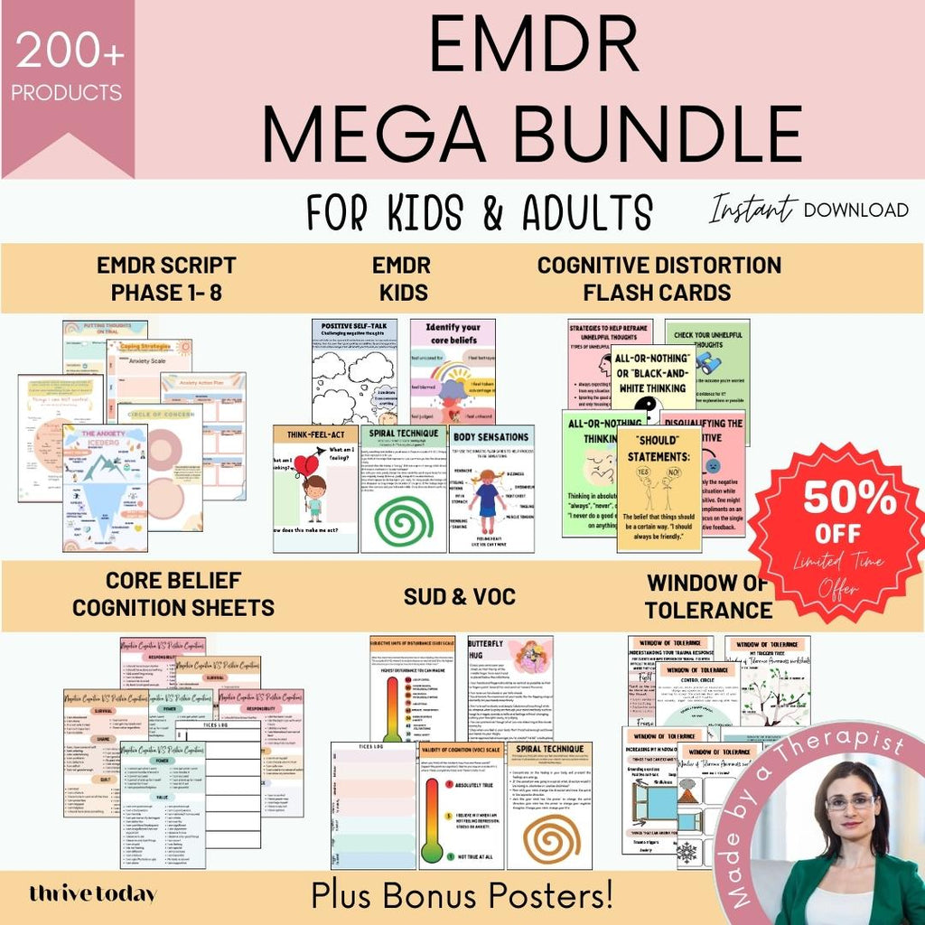 EMDR worksheet sample — eye movement desensitization and reprocessing therapy tools