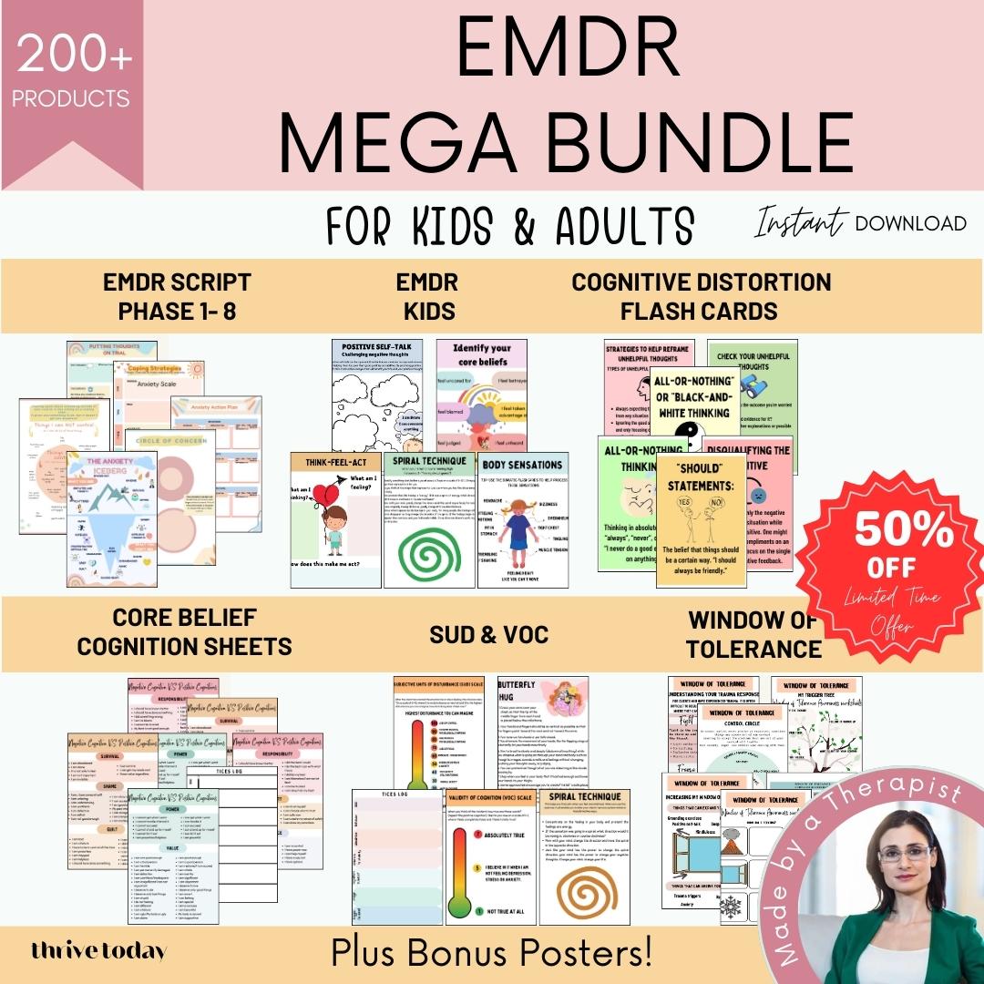EMDR worksheet sample — eye movement desensitization and reprocessing therapy tools
