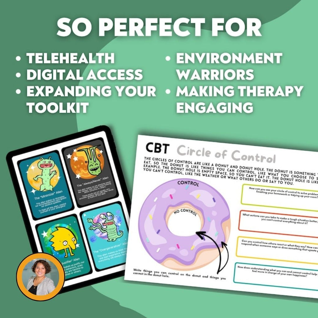 Cognitive behavioral therapy for kids — printable worksheet pages