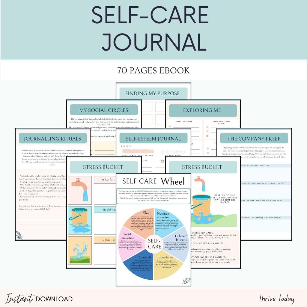 Self Care Worksheets Thrive Today