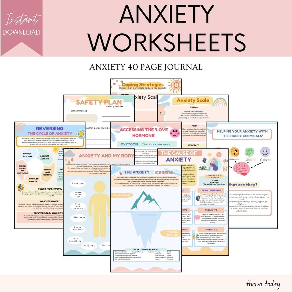 DBT and CBT therapy worksheets — bundle contents for private practice therapists