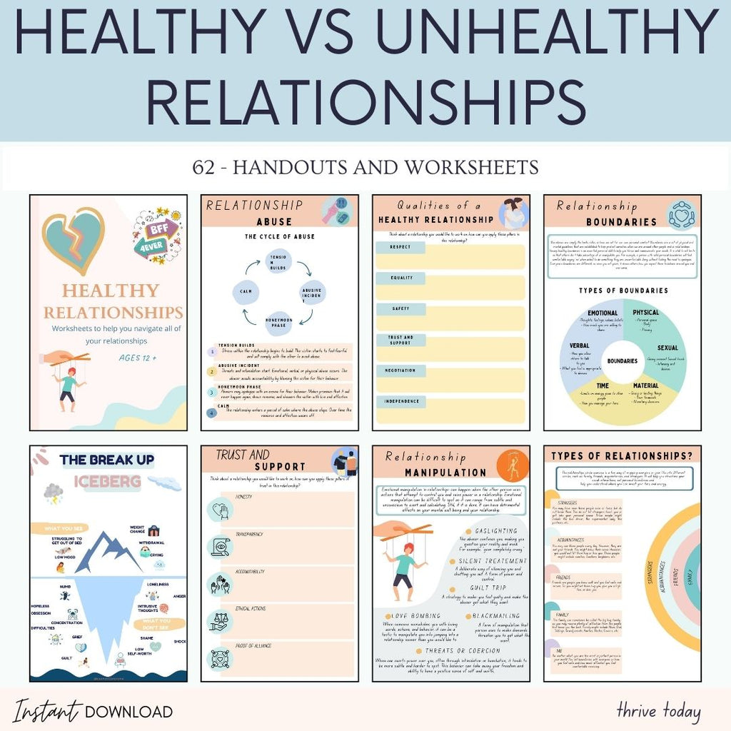 Healthy vs Unhealthy Worksheets Thrive Today