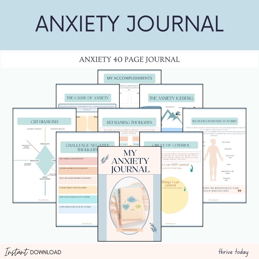 Anxiety Journal Thrive Today