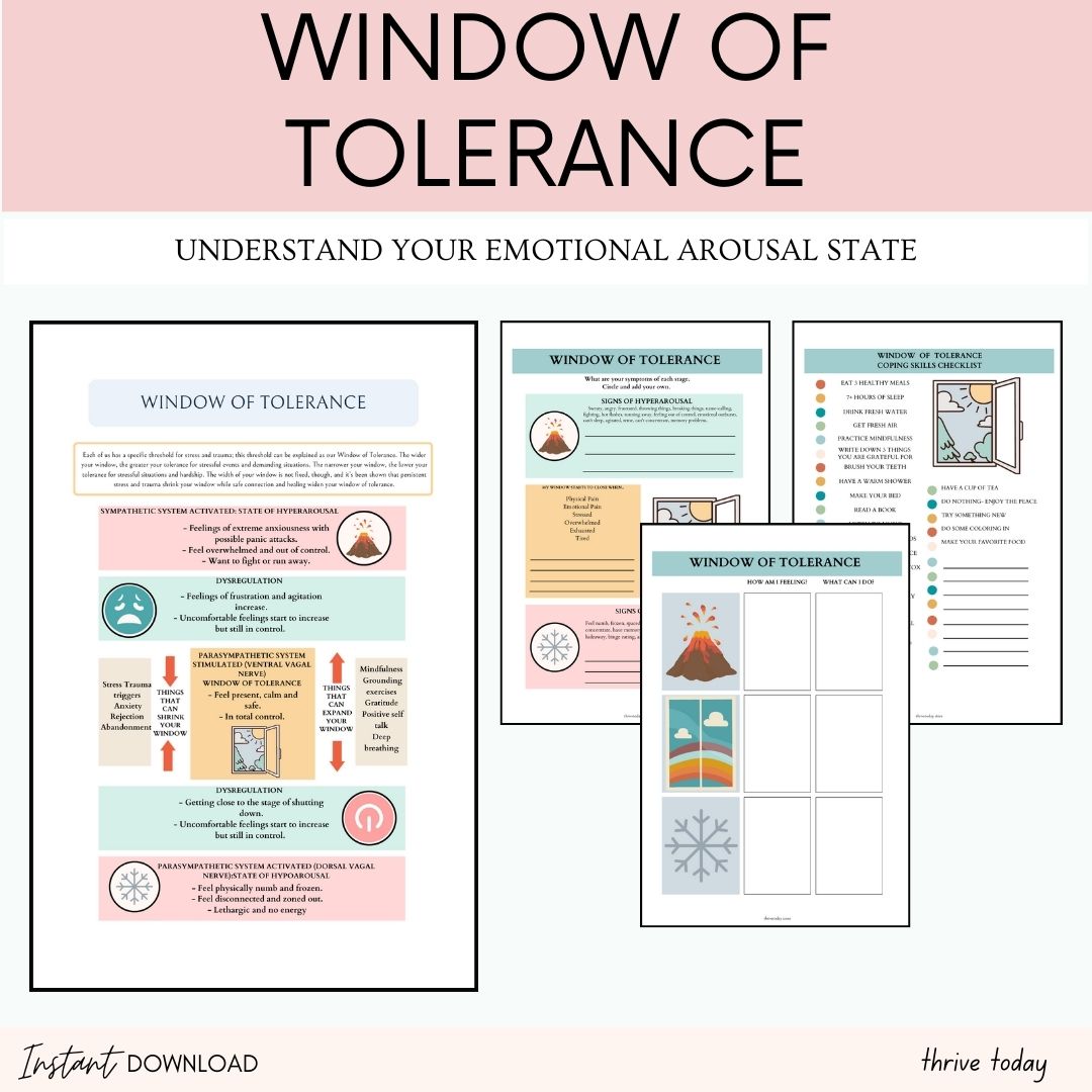 Anxiety management worksheets — bundle contents overview for therapists