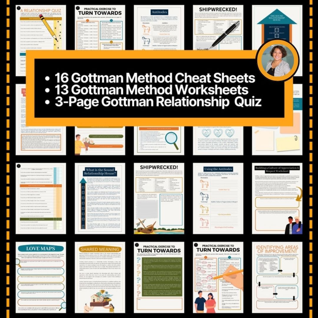 Relationship therapy worksheets — Gottman-based couples tools for counselors