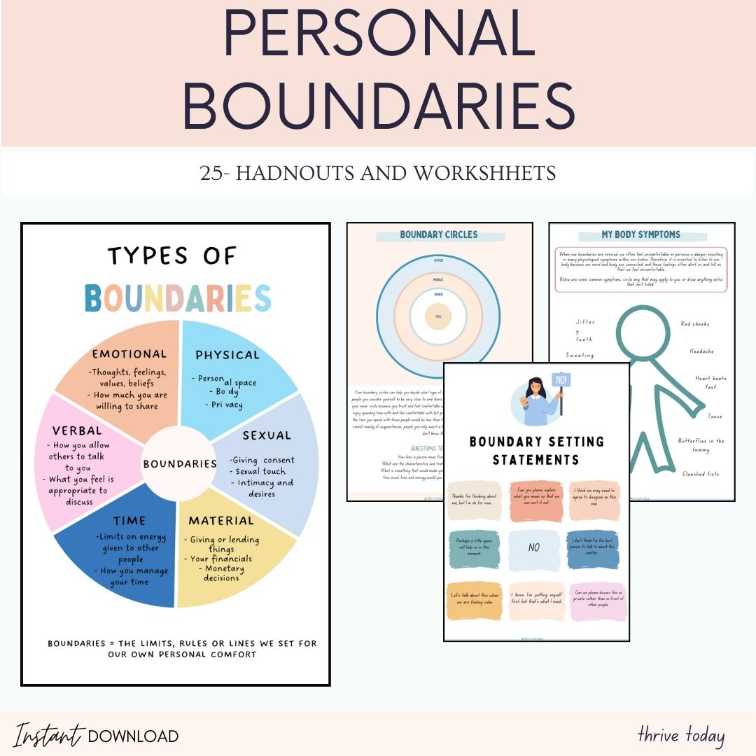 Boundaries Worksheets Thrive Today