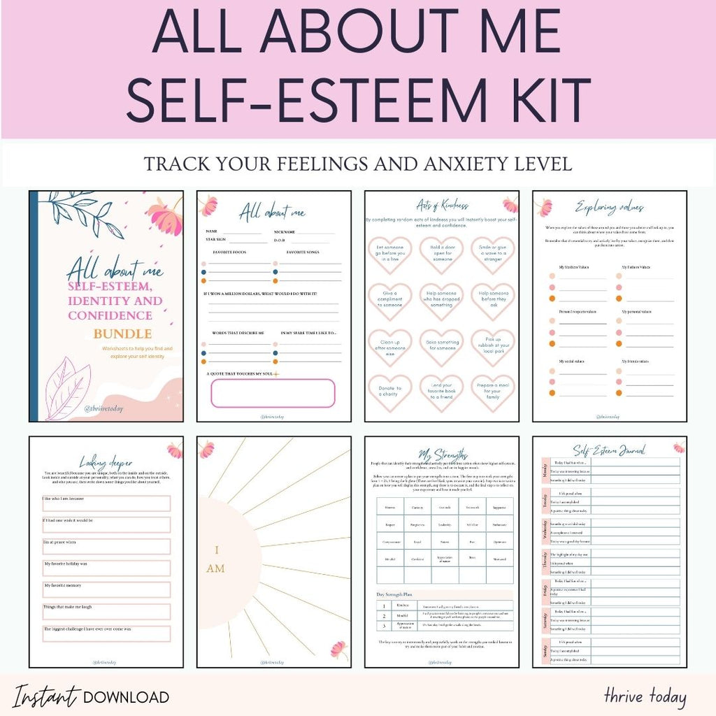 Self Esteem Worksheets Thrive Today