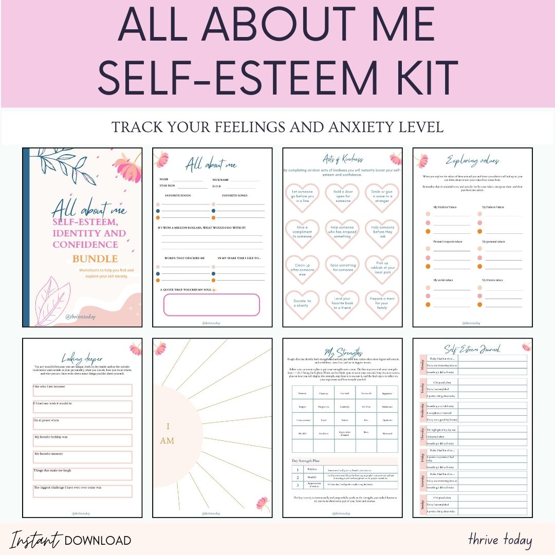 Self Esteem Worksheets Thrive Today