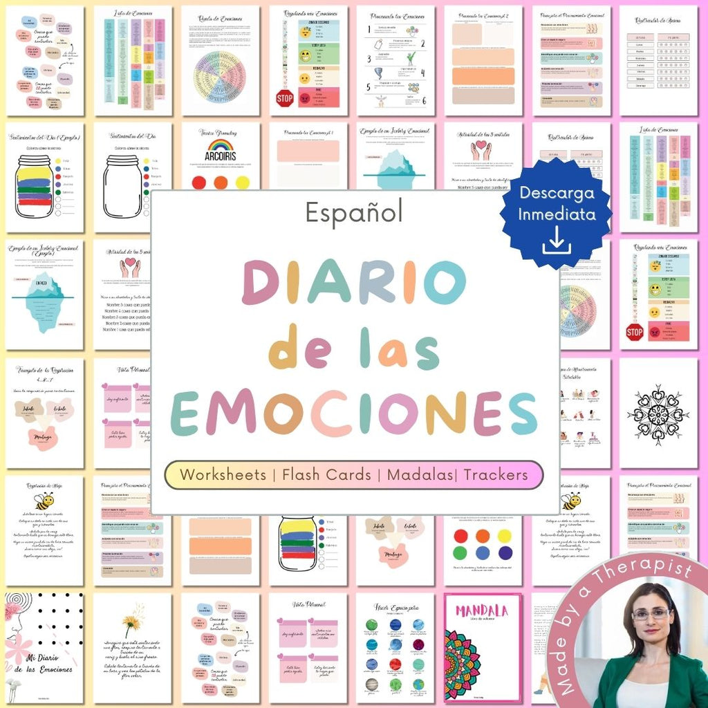 Diario de las Emociones — emotions diary in Spanish for therapists and clients